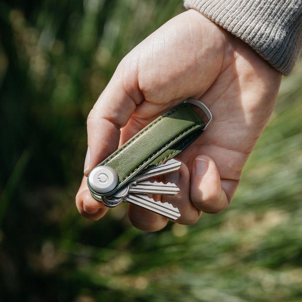 PORTACHIAVI ORBITKEY ORGANIZER WAXED CANVAS KHAKI GREEN KWC2-KGN-107